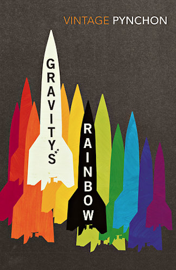 The UK paperback cover of 'Gravity's Rainbow' (Vintage/Random, 2012)