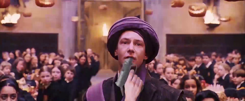 Quirrell shoots himself in the head.