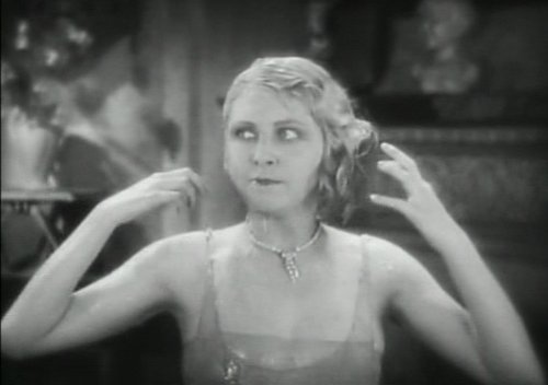 Dolores Brinkman having just been sprayed with a soda syphon in 'Whispering Whoopee' (1930).